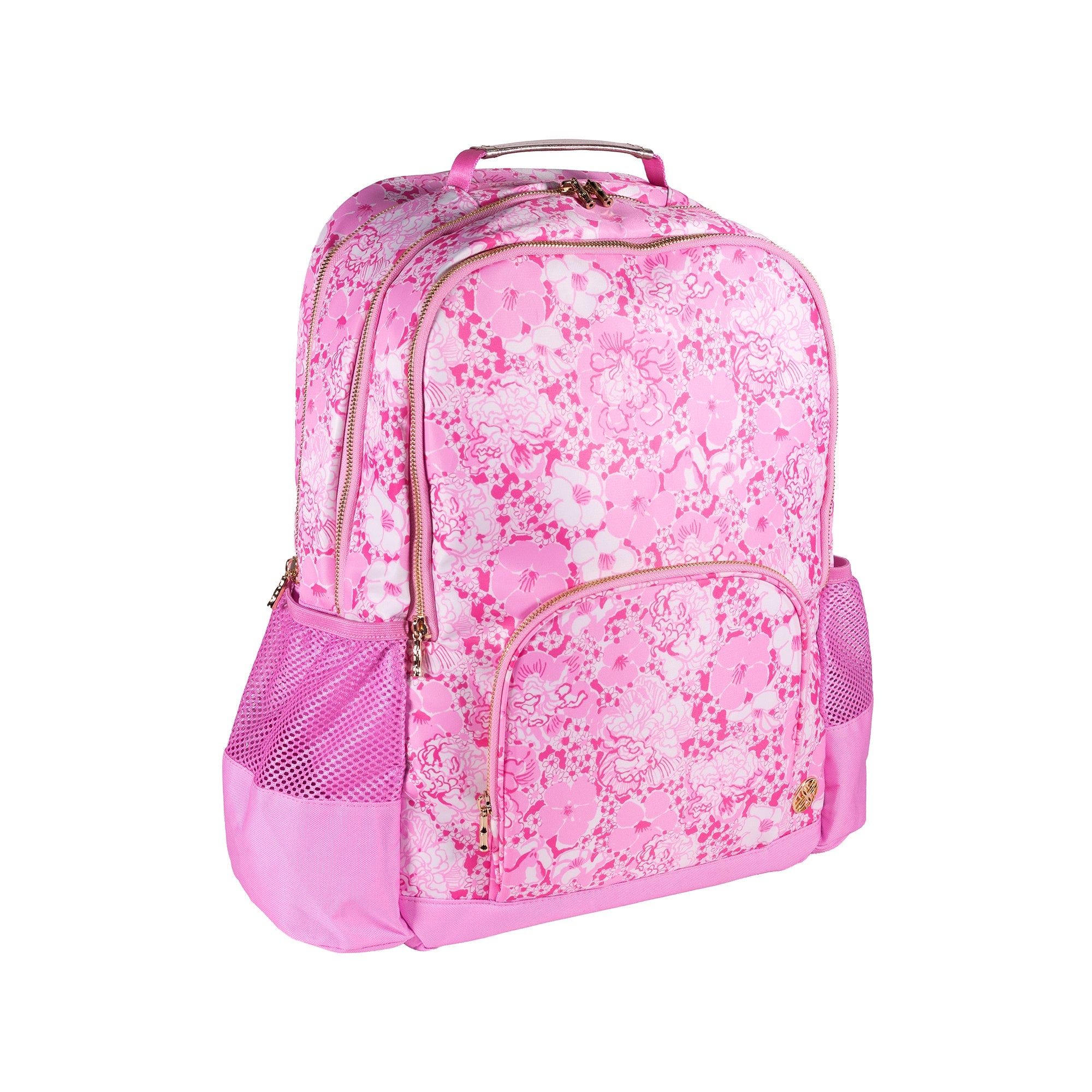 Lilly Pulitzer Backpack Conch Shell Pink Pink floral patterned backpack