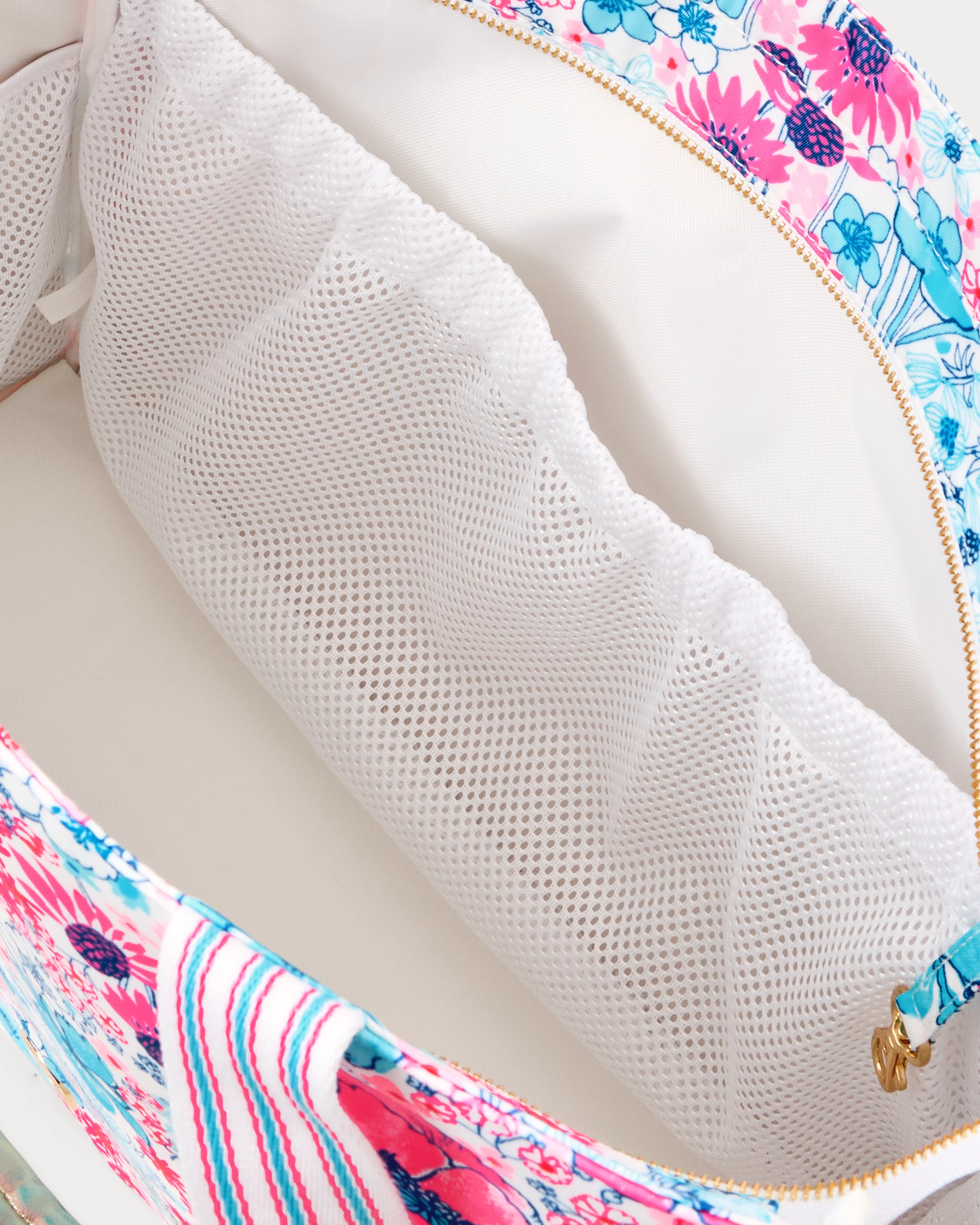 Lilly Pulitzer Pickleball Tote Starlight Navy In All Her Glory Floral patterned pickleball bag