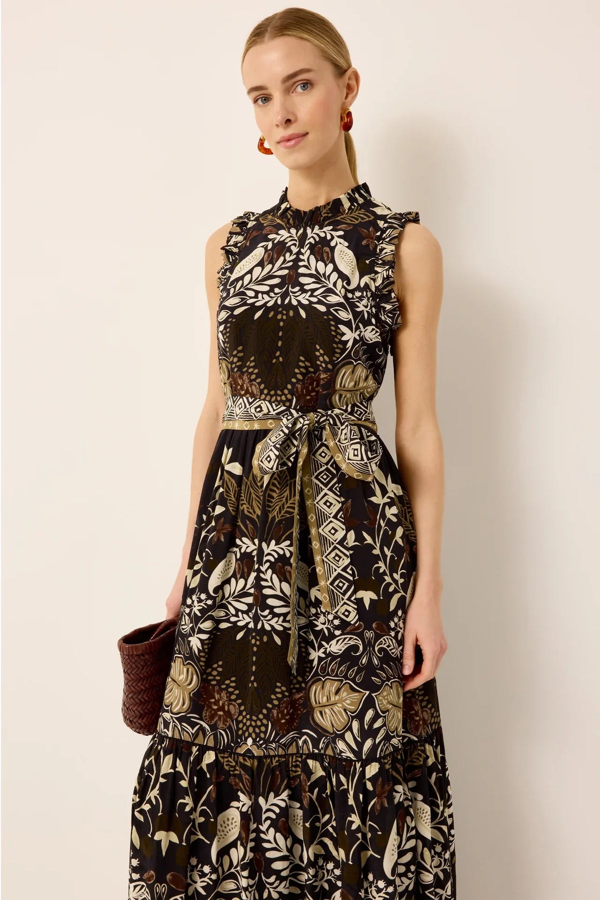 Marie Oliver Alice Dress in Twilight fabric, featuring a flowing design with elegant details, perfect for casual or semi-formal wear.