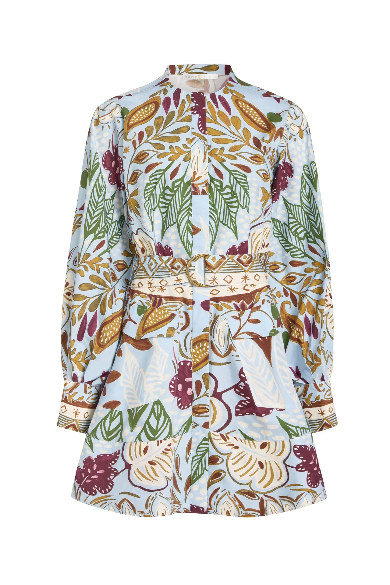 Marie Oliver Hughes dress in a floral branch pattern, featuring a stylish and comfortable design perfect for casual or semi-formal wear.