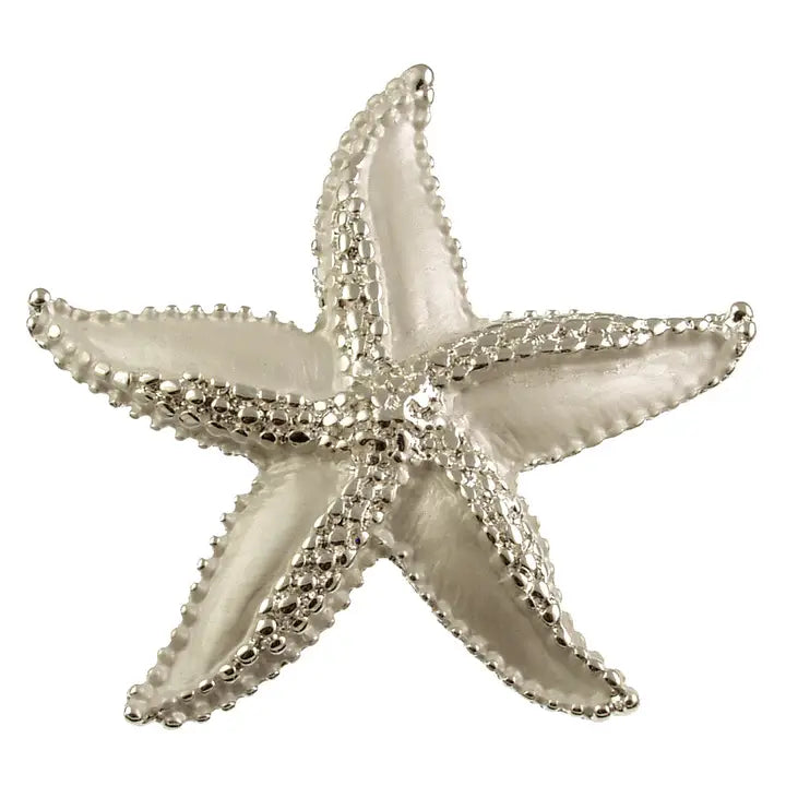 Origin Jewelry Starfish Brooch - Silver White silver starfish