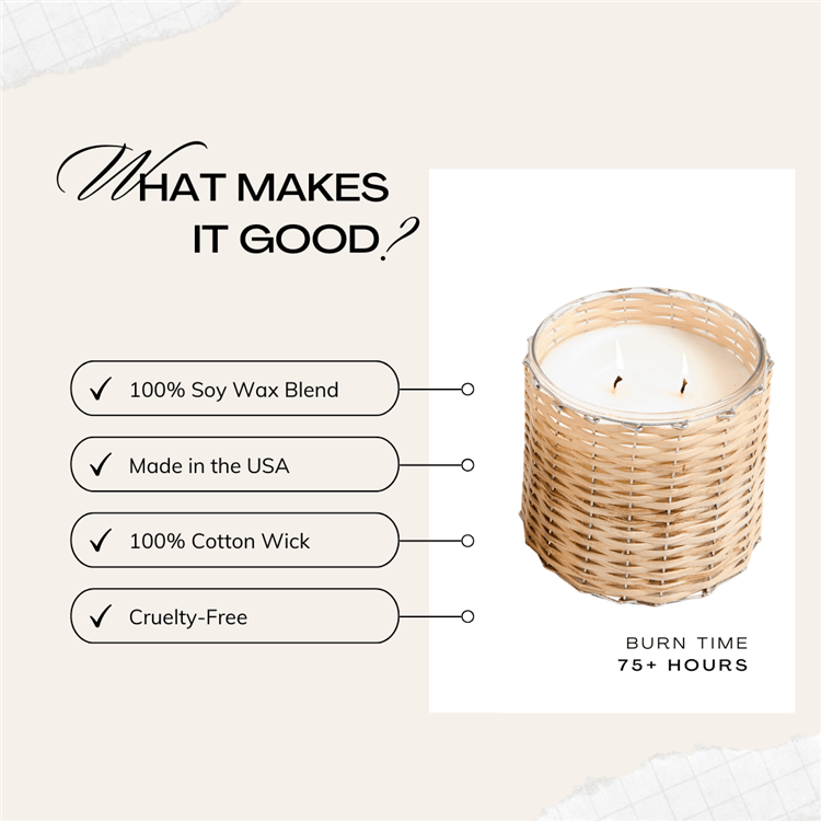 Field + Fleur | 2 Wwck Candle Peony Blush