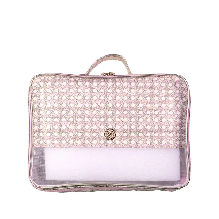 Packing Cube Set, Oleander Pink Tropical Tiles