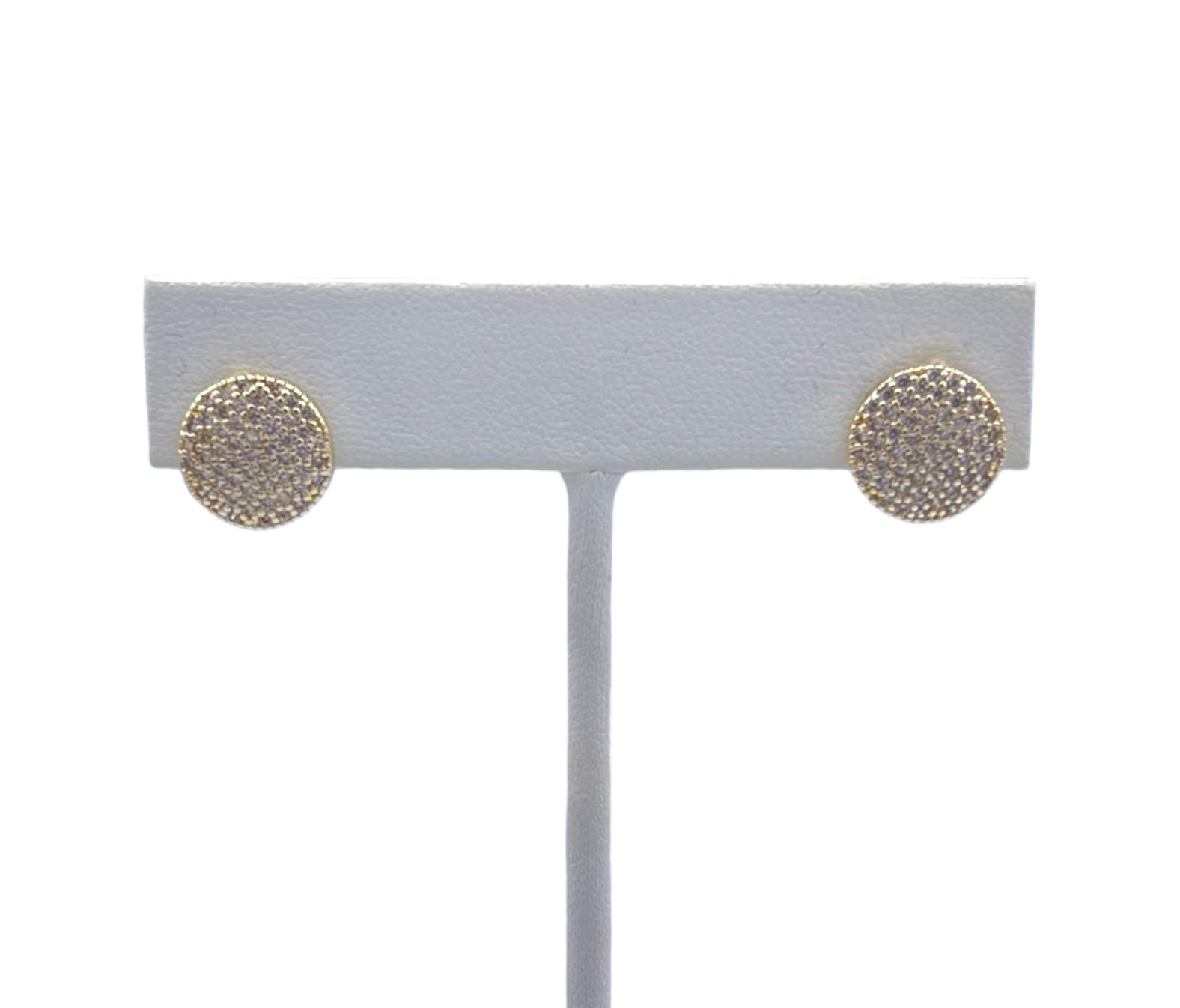 Lordane,inc. | Gold Pave Stud Earring | Lordane,inc. | Cloister Collection Designer Fashion