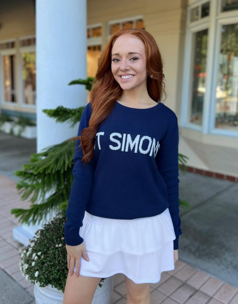 Pink Pineapple | Classic Saint Simons Sweater | Pink Pineapple | Cloister Collection Designer Fashion