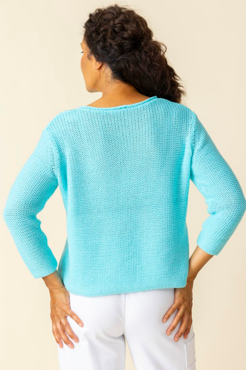 Habitats Shoreside Easy Pullover sweater in a relaxed fit, featuring a soft fabric and casual style, shown in a front view.