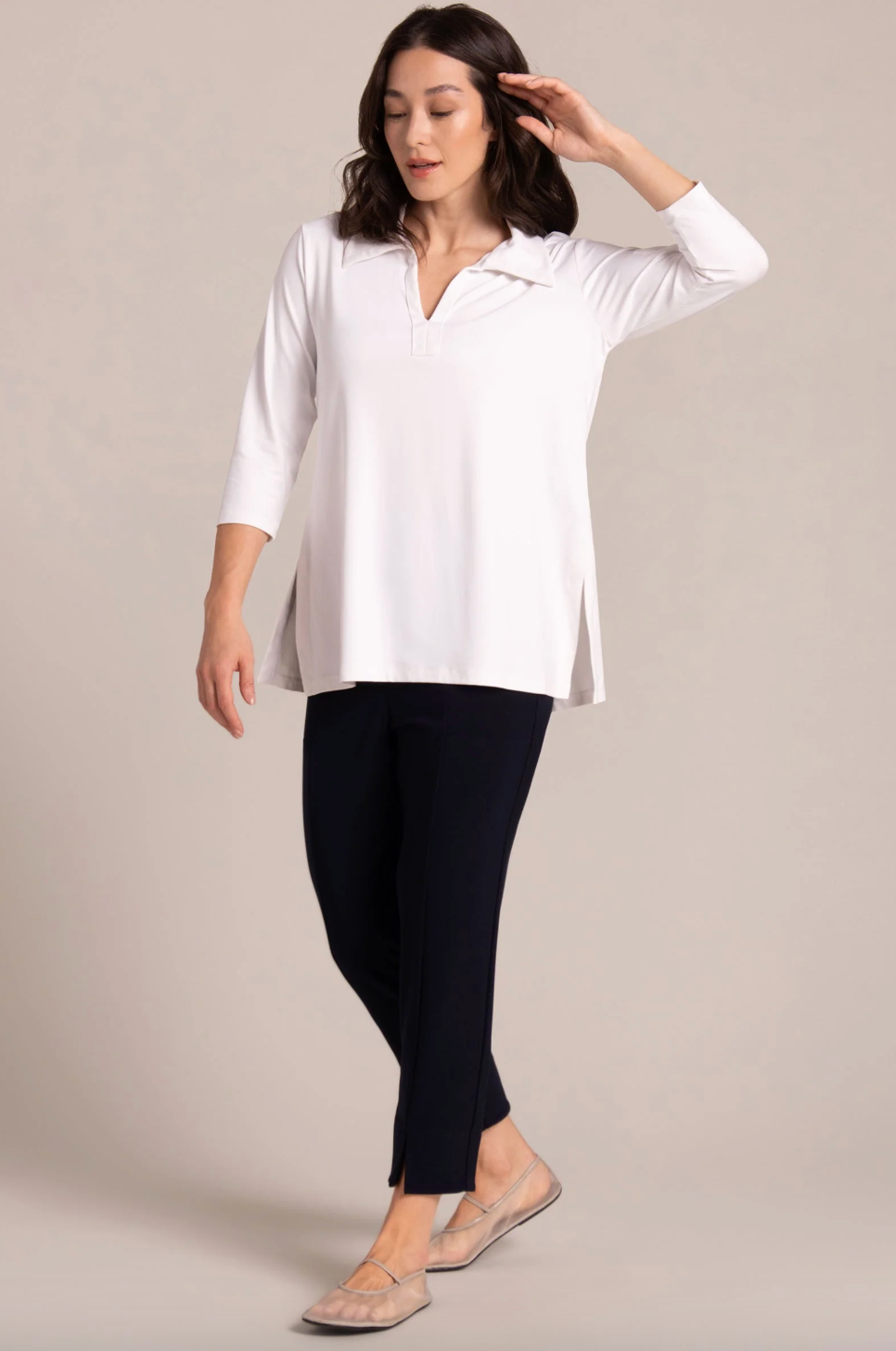 White Weekender Top by SYMPLI, casual sleeveless top with a relaxed fit, ideal for everyday wear.