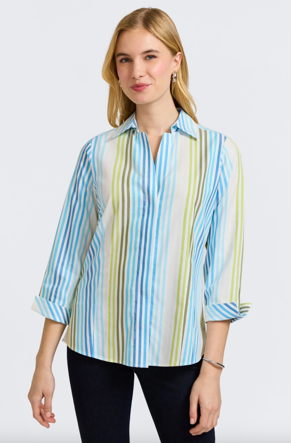 Foxcroft | Taylor Pinpoint Stripe