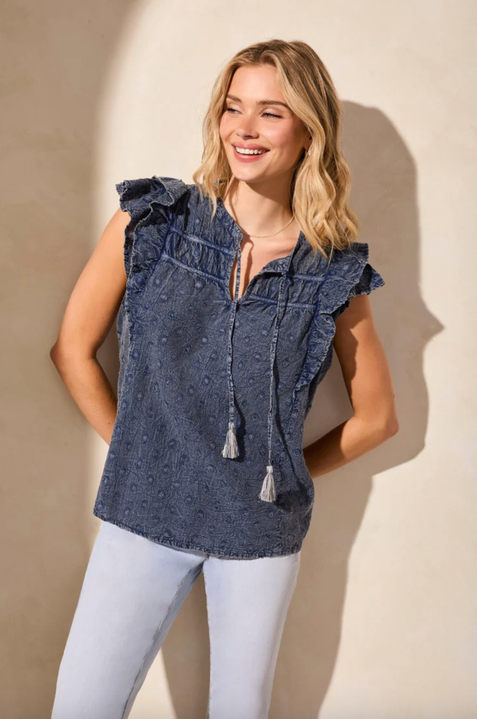 Tribal | Frill Slv Blouse