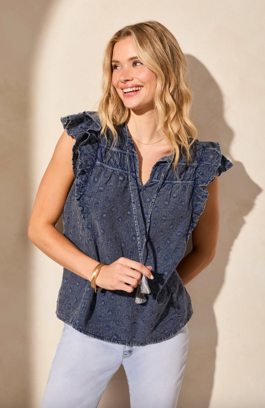 Tribal | Frill Slv Blouse