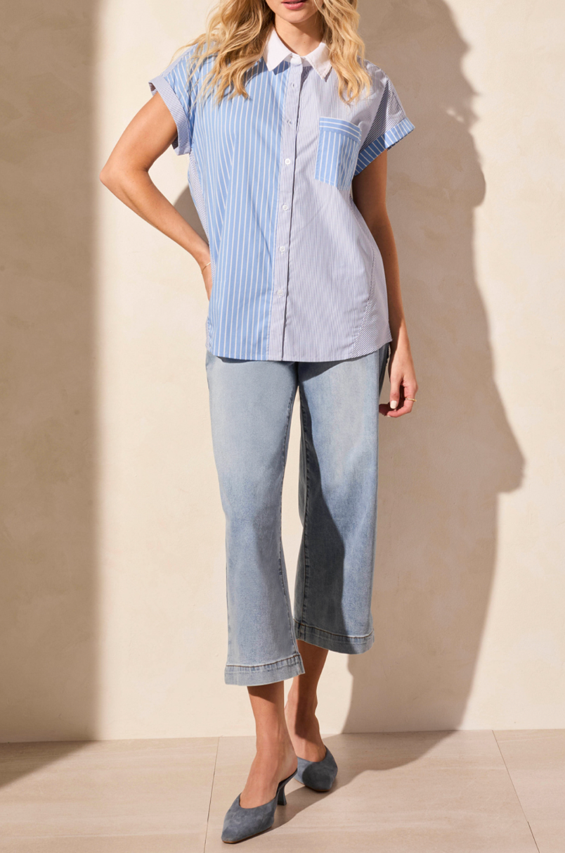 Tribal | S/s Combo Stripe Shirt