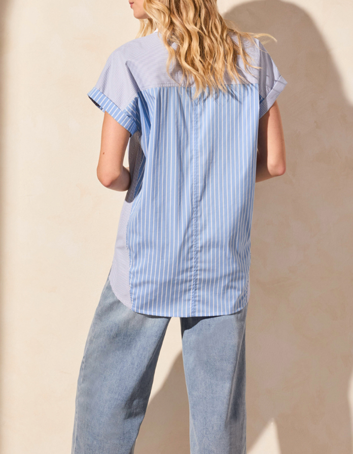 Tribal | S/s Combo Stripe Shirt