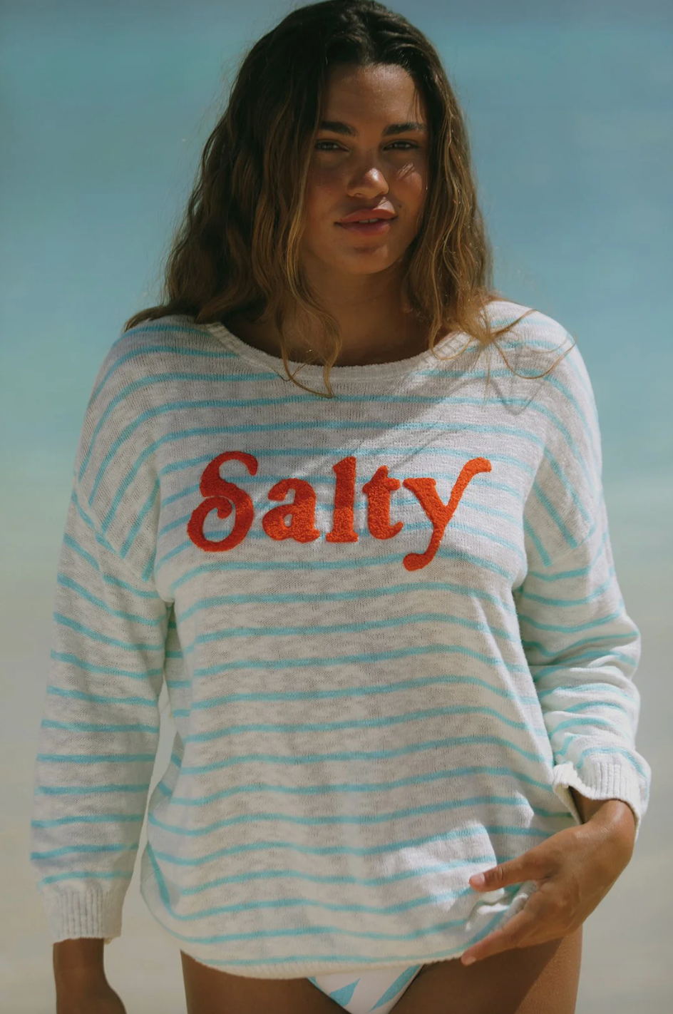 Tribal | 3/4 Slv Scoop Neck Sweater