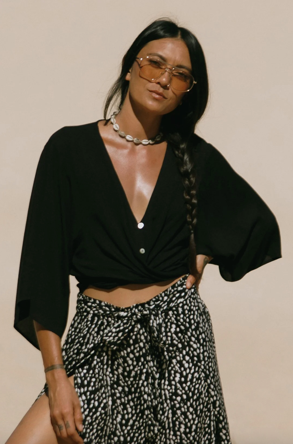 Tribal | Kimono Top W/frt Tie