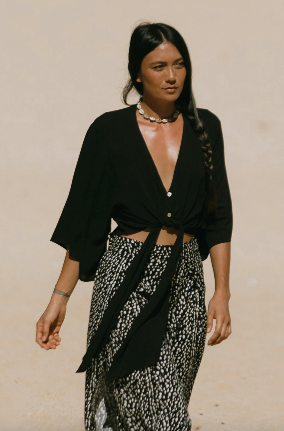 Tribal | Kimono Top W/frt Tie
