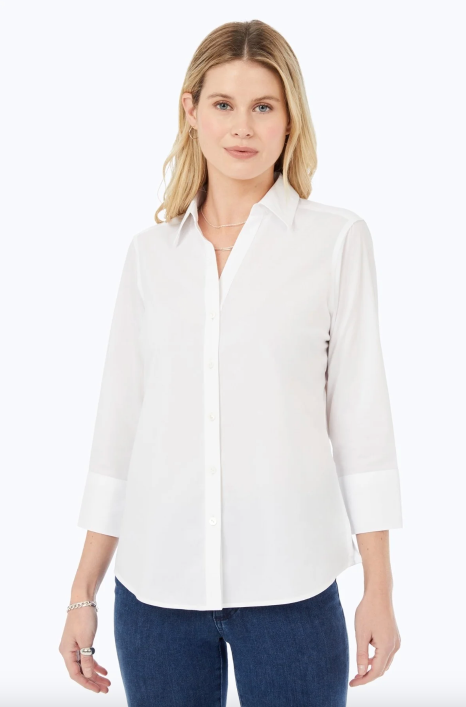 Foxcroft | Mary Solid Top White