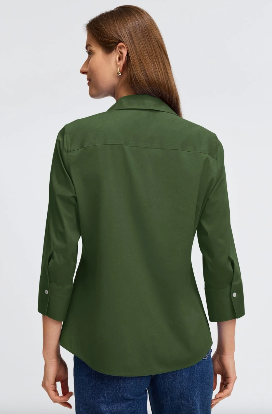 Foxcroft | Mary Solid Top Basil