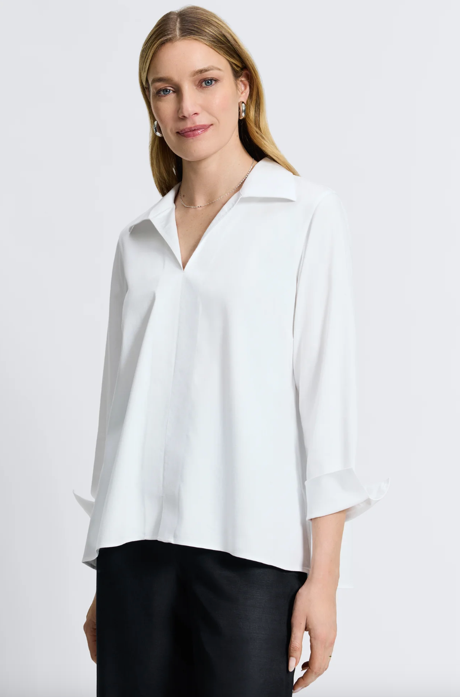 Foxcroft | Anges Sleeve Shirt White