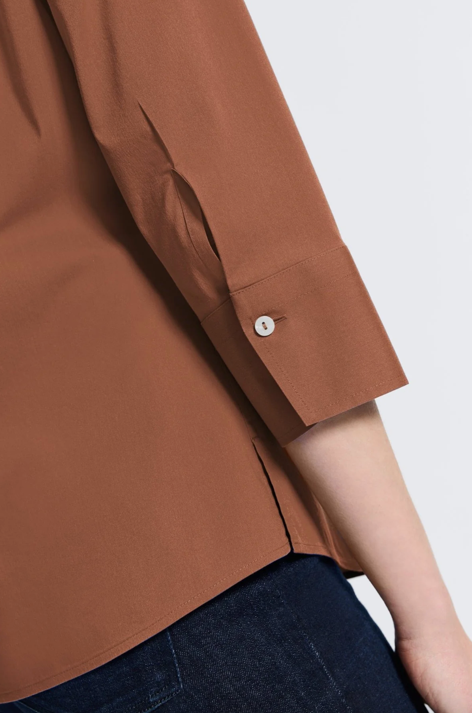 Foxcroft | Mary Solid Top Macchiato