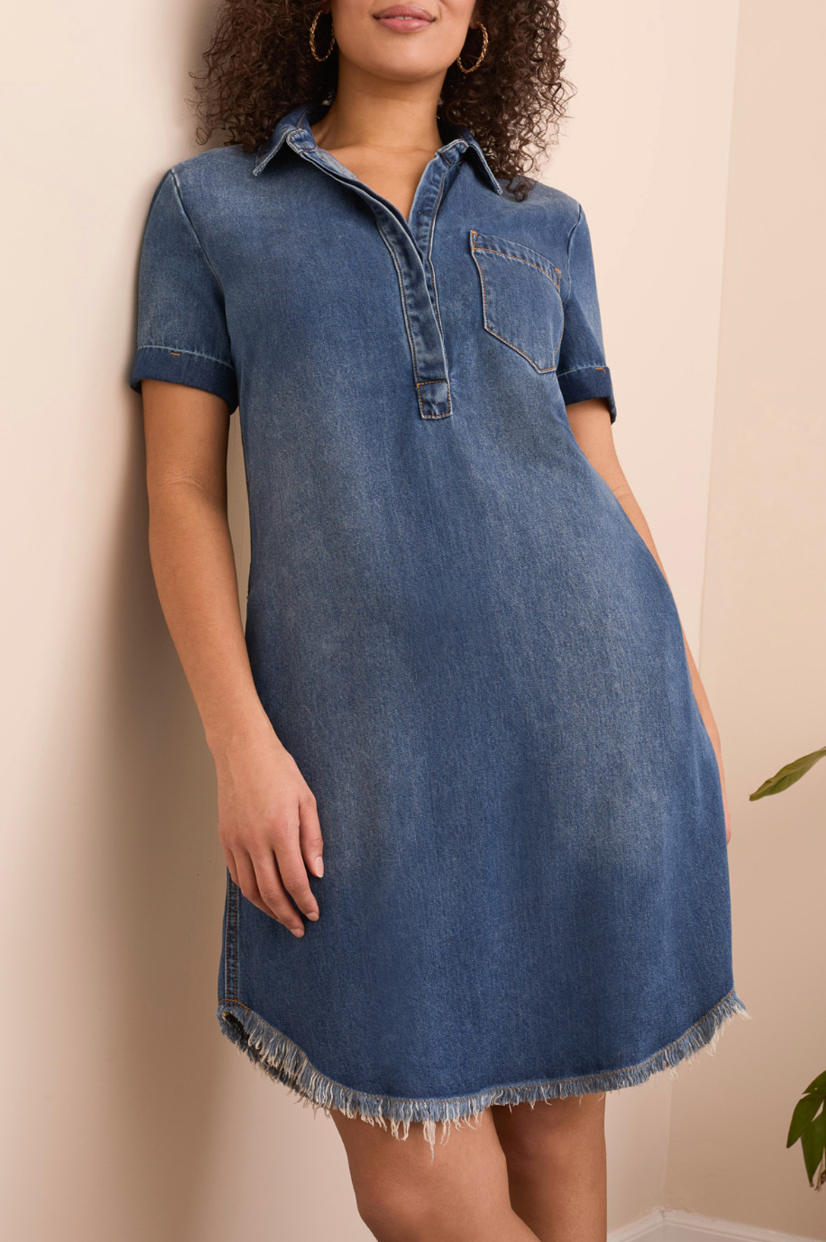 Tribal | Pop Over Shirt Dress W/ Pocket