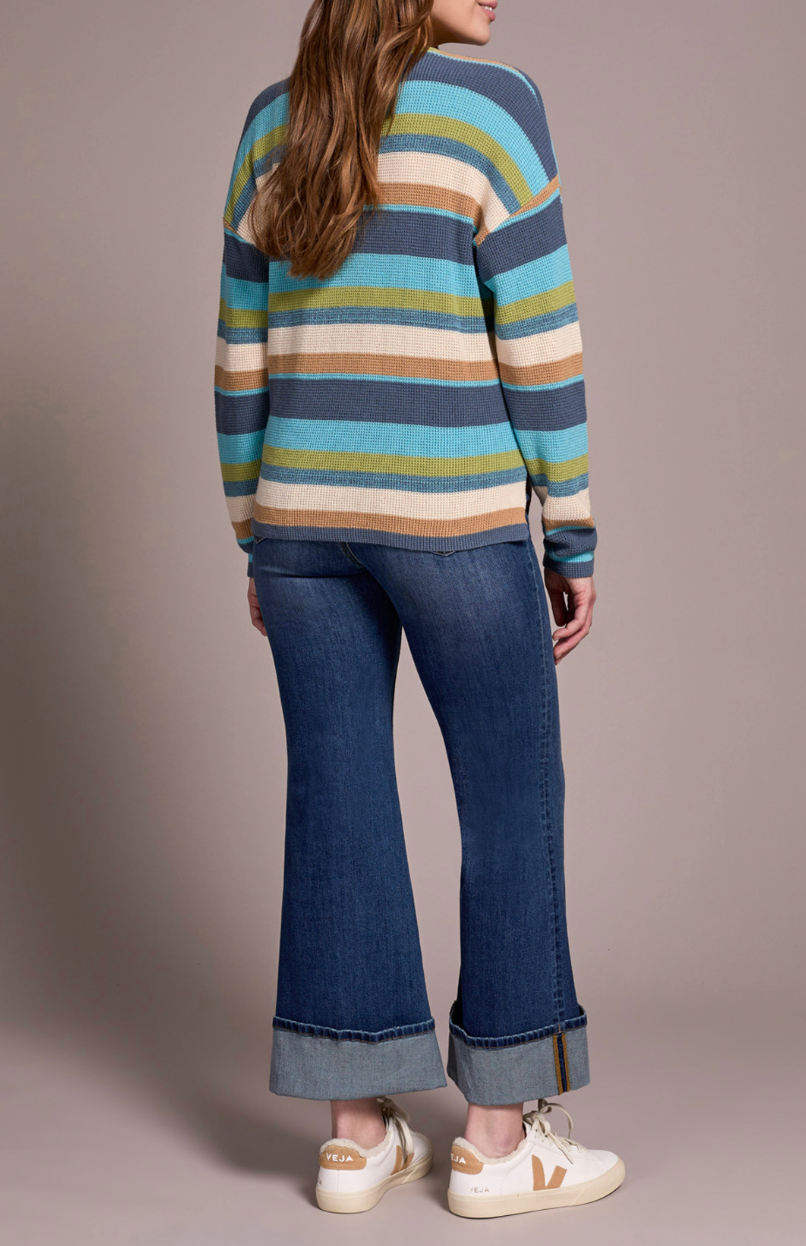 Tribal | L/s U Neck Sweater-wasabi