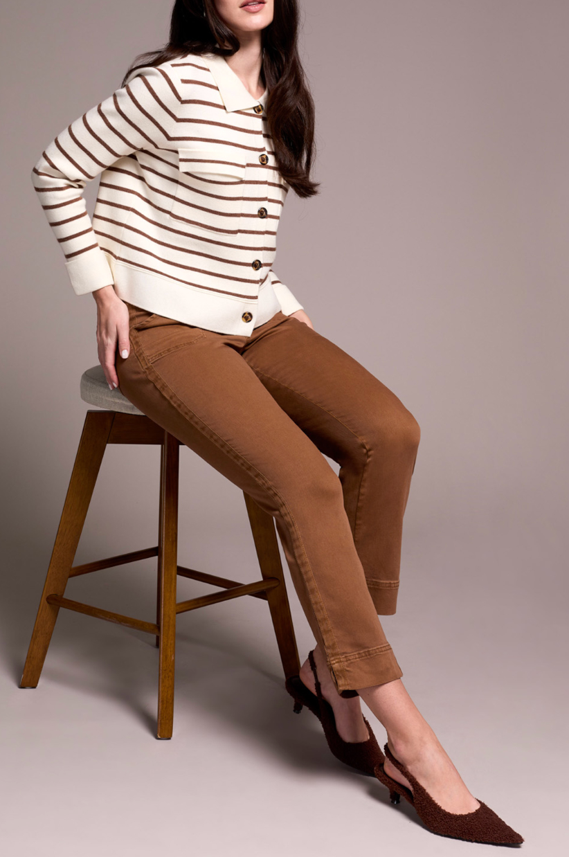 Tribal | L/s Swt Cardigan W/collar & Pk