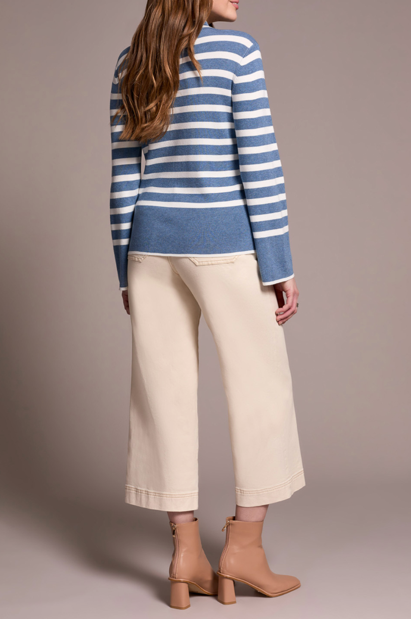 Tribal | L/s Funnel Nk Sweater-h Slate