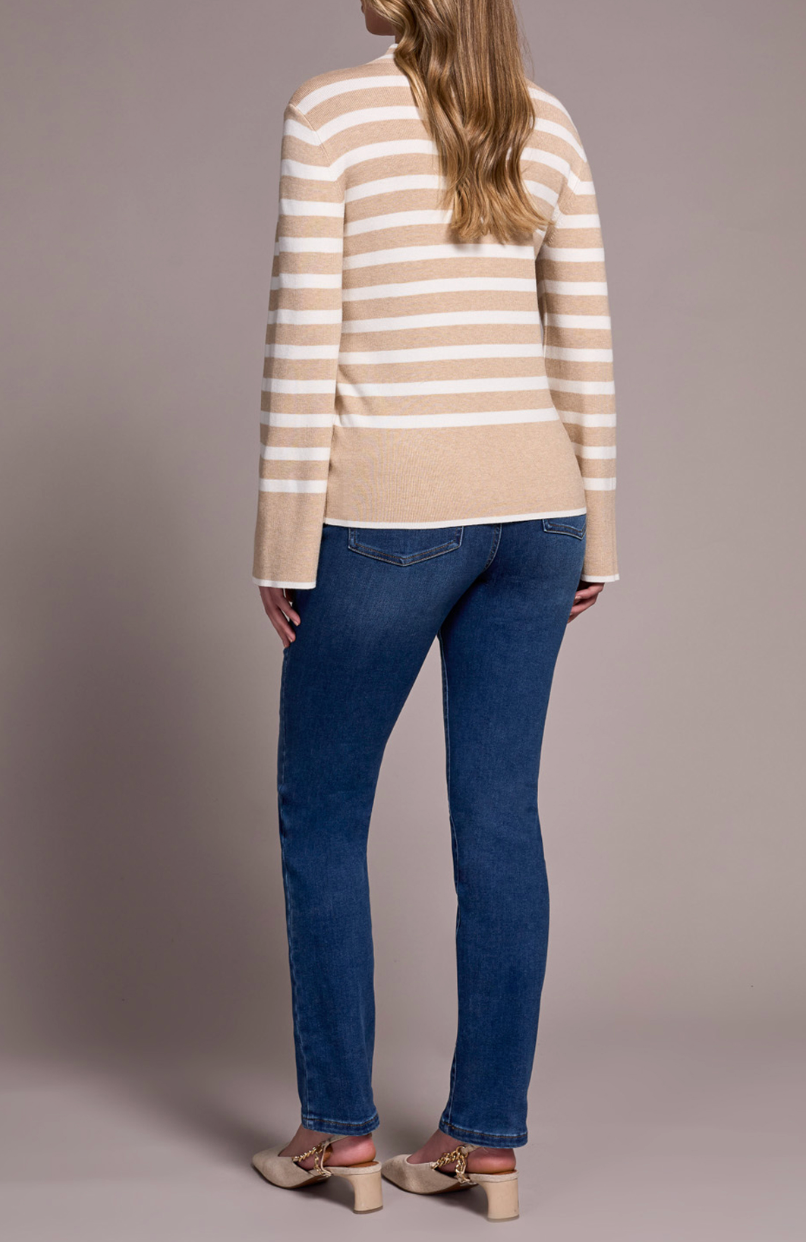 Tribal | L/s Funnel Nk Sweater-h Slate