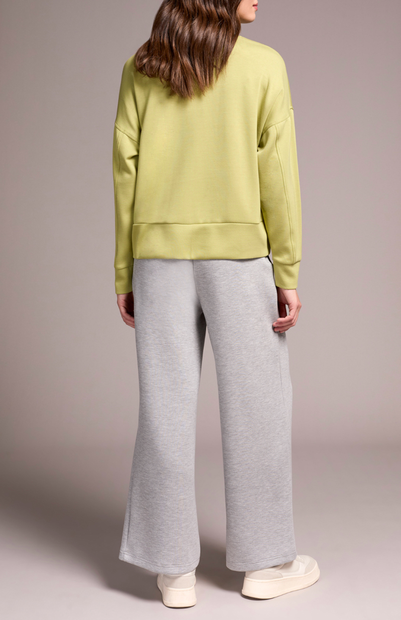 Tribal | L/s Funnel Neck Top-wasabi