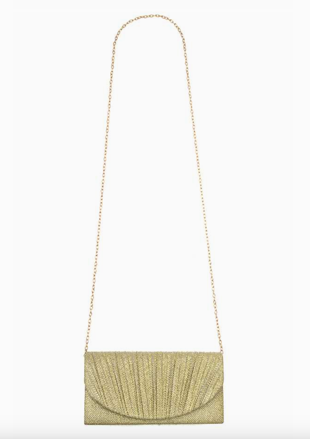 ANB Fashion | Pleated Glitter Accent Bag - Evelyne Talman