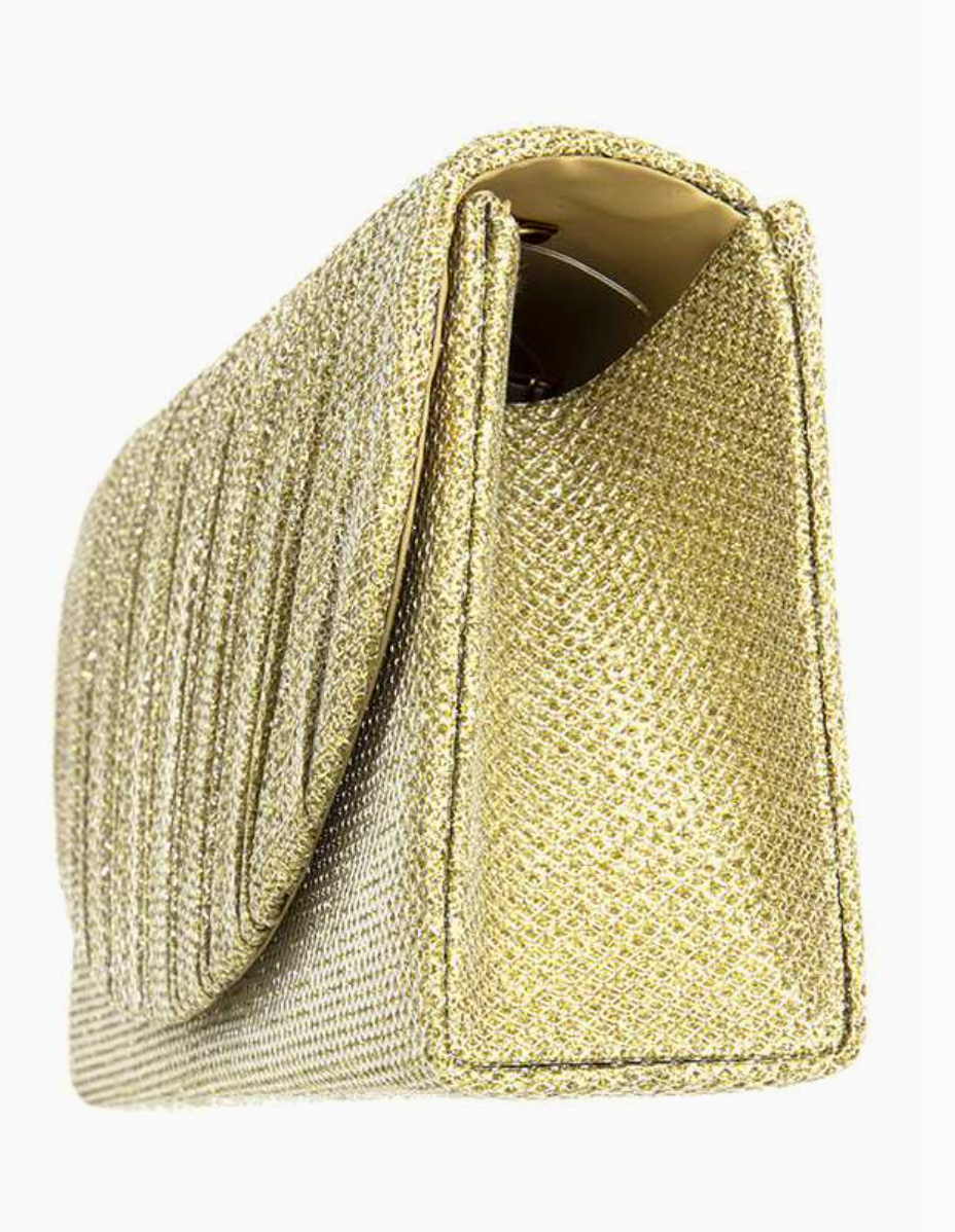ANB Fashion | Pleated Glitter Accent Bag - Evelyne Talman