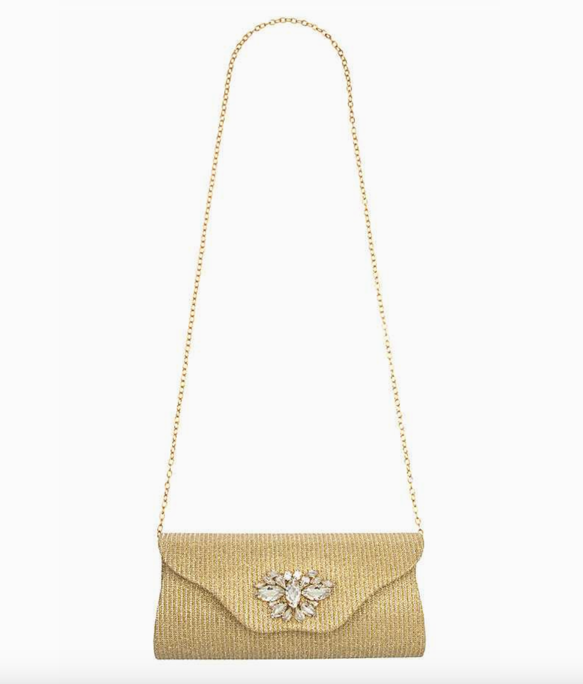 Elegant crystal gem evening bag from ANB FASHION featuring a bejeweled exterior and sleek design for formal occasions.
