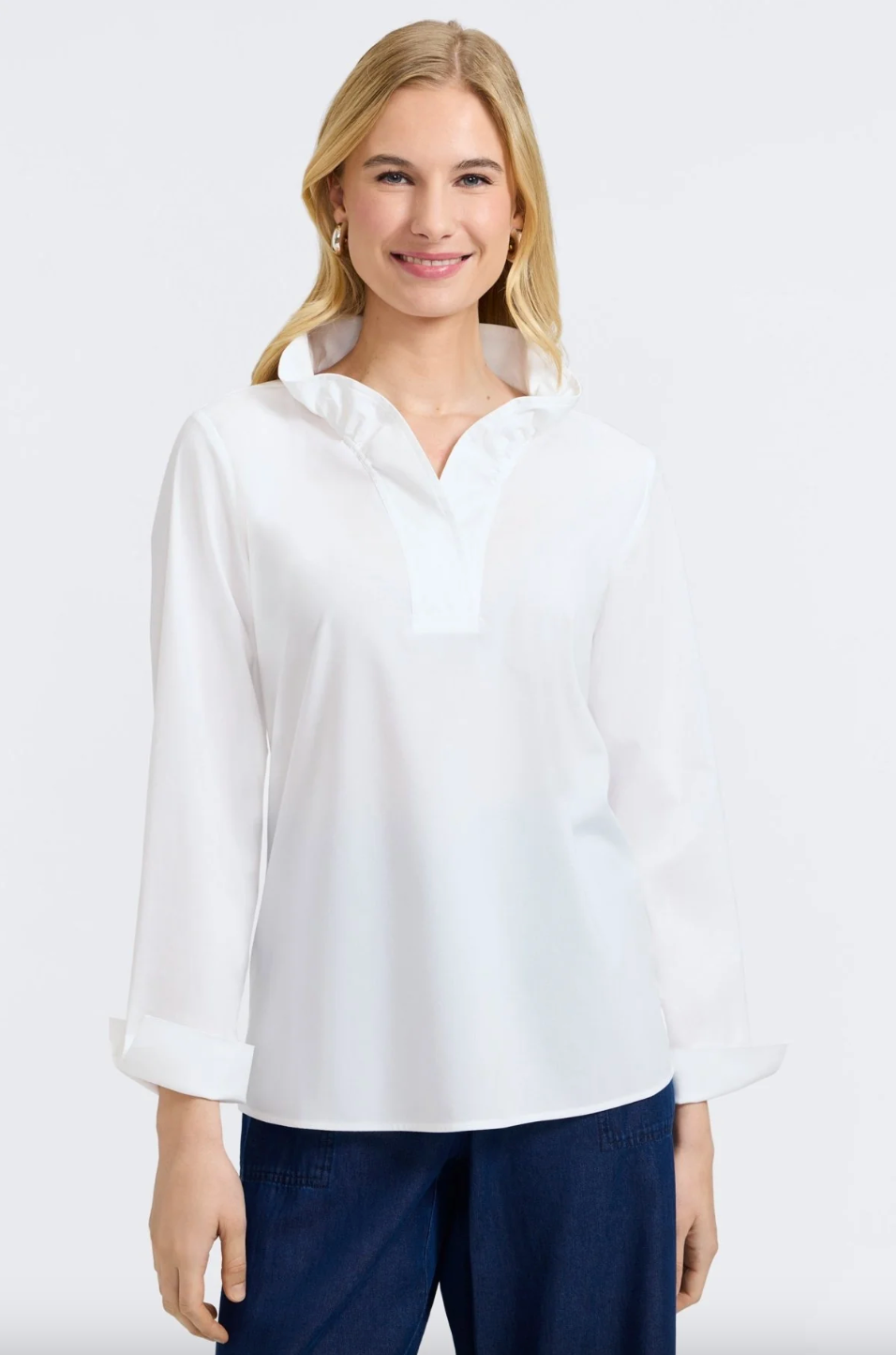 Foxcroft | Tammy Long Slv Pullover