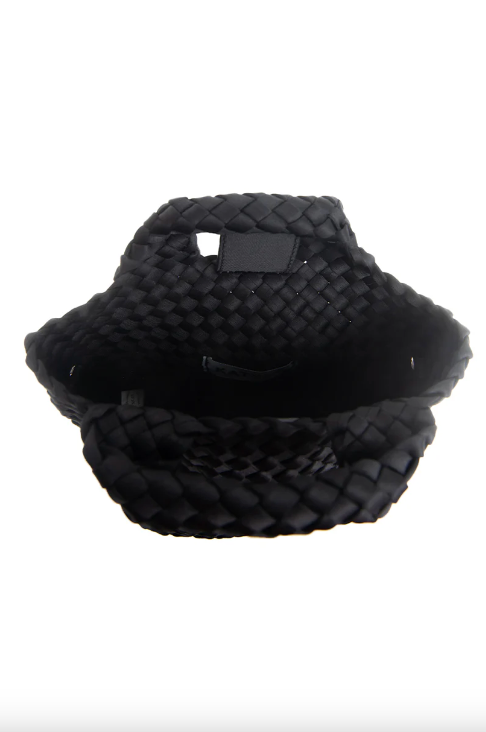 KATYDID neoprene braided clutch handbag with a sleek design and woven strap, perfect for stylish evening or casual outings.