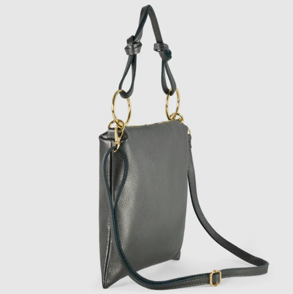 Takeasy | Metallic Leather Shoulder Bag