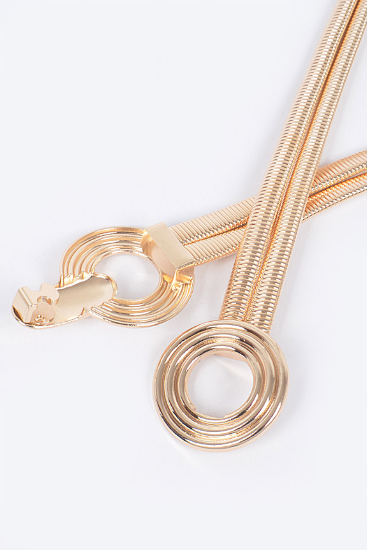 H & D Accessori | Double Metal Stretch Belt