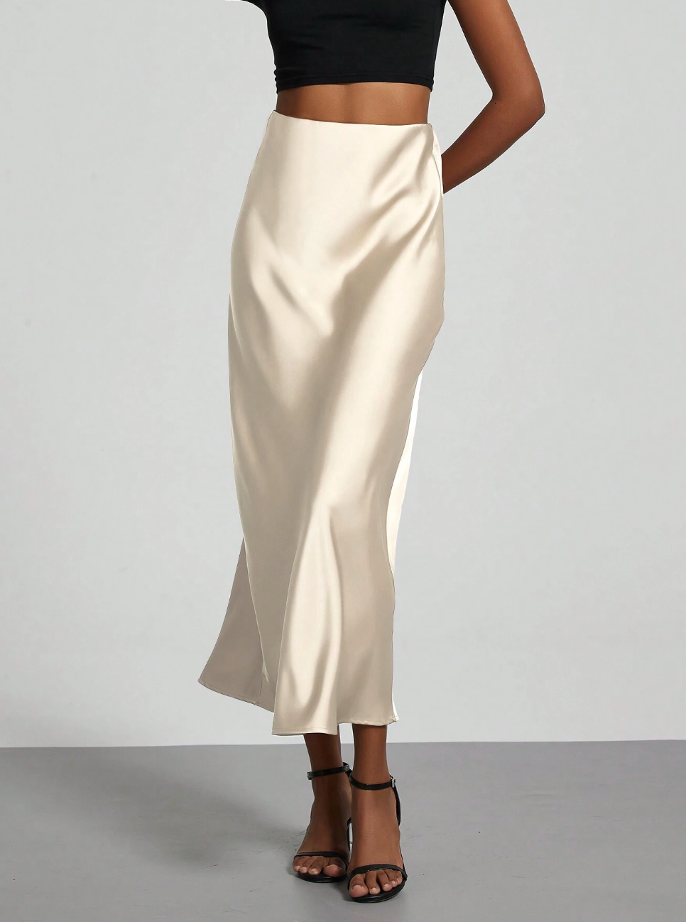 Cloister Collec | Elegant A Line Midi Skirt