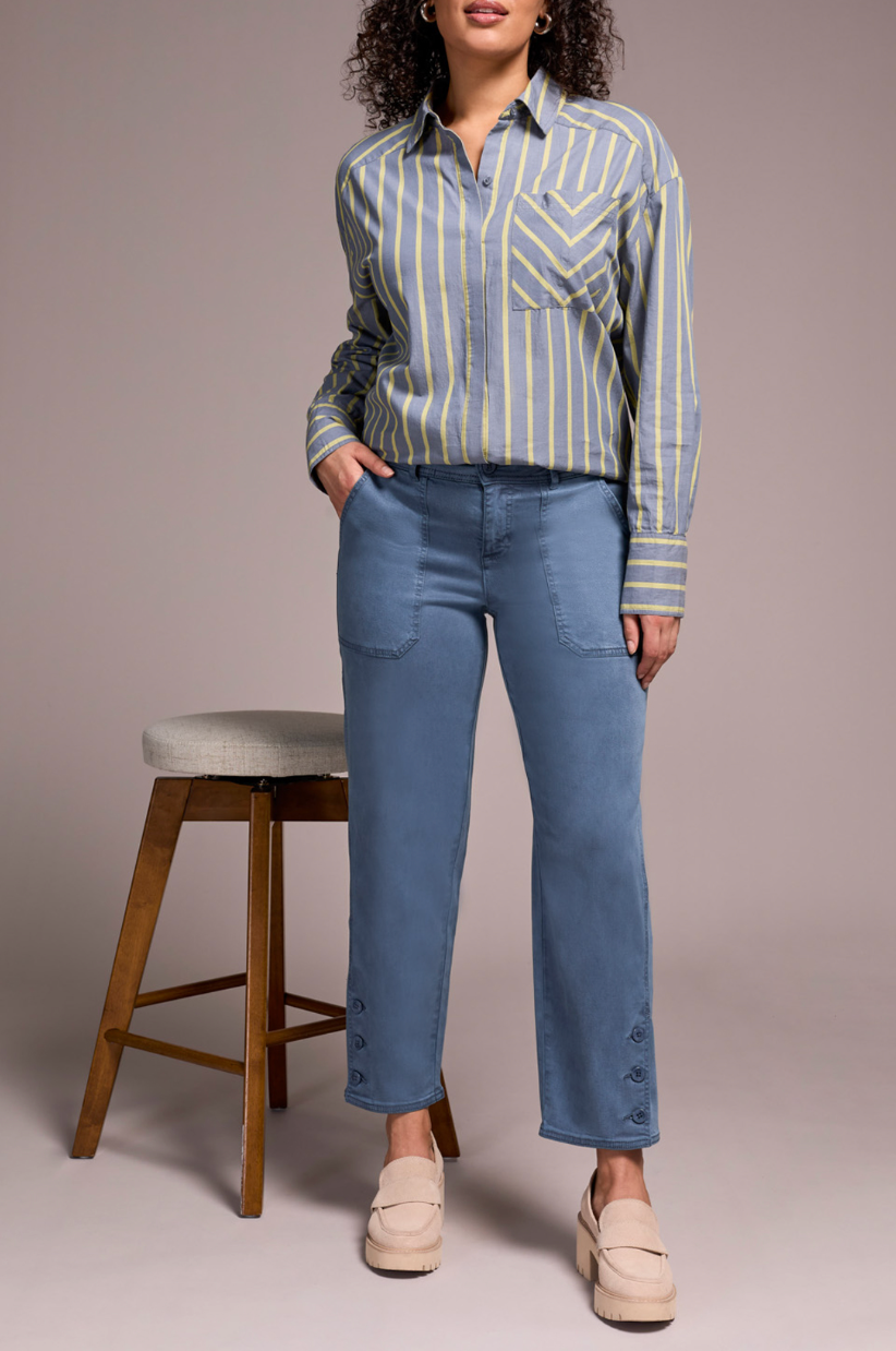 Tribal | Fly Frt Ankle Pant W/ Btn Vent