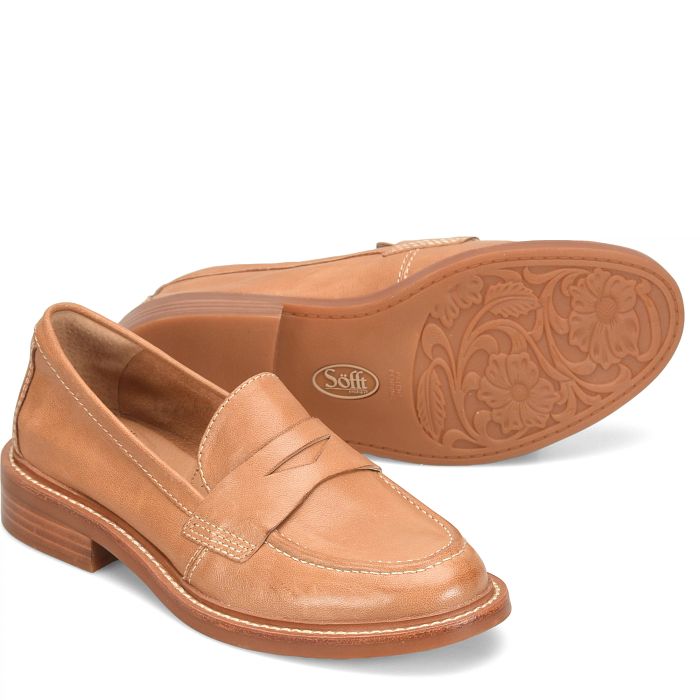 Sofft shoes mara loafer shoes in the color honey