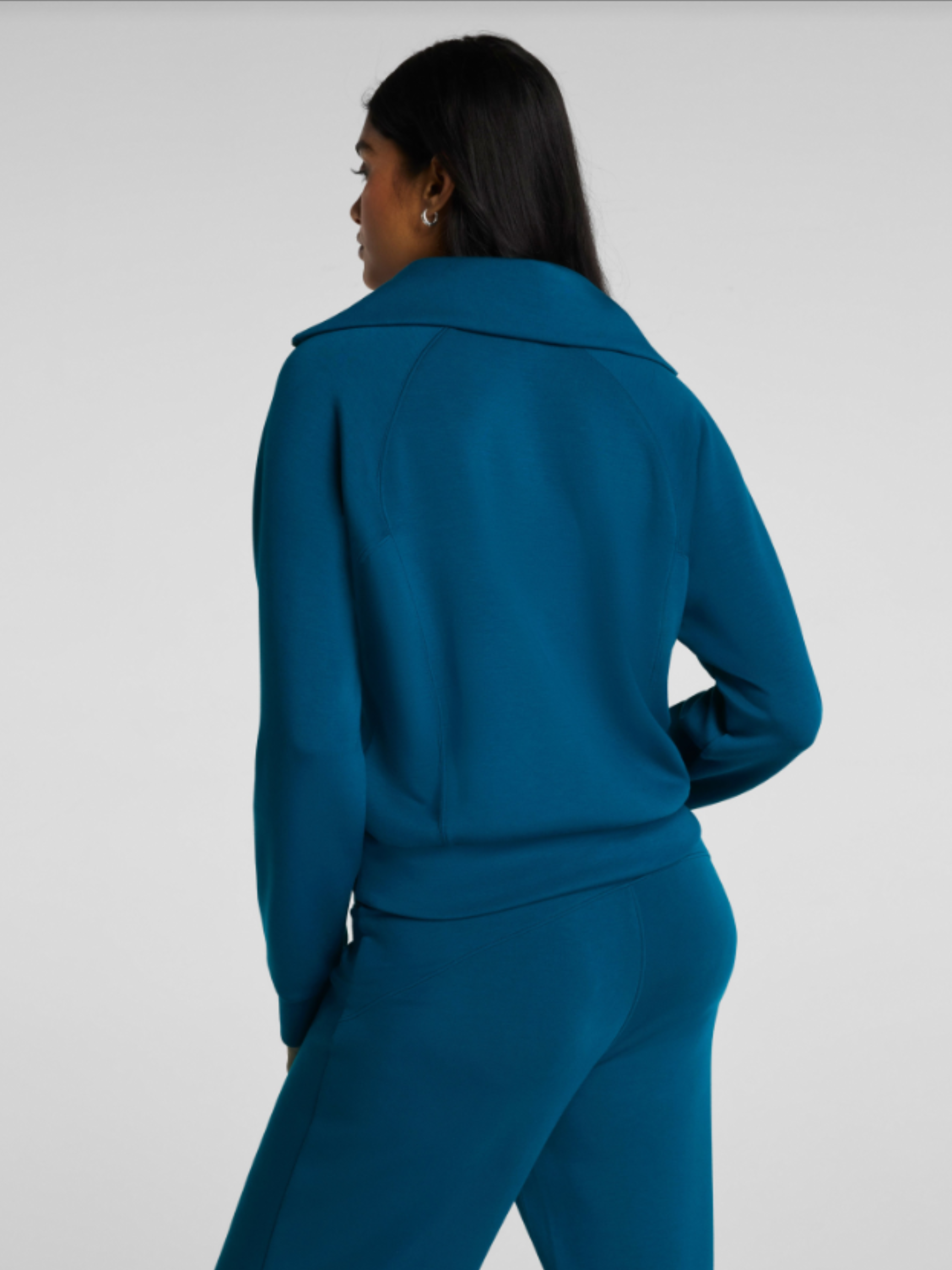 Woman Spanx Airessentials Half Zip in Deep Cove