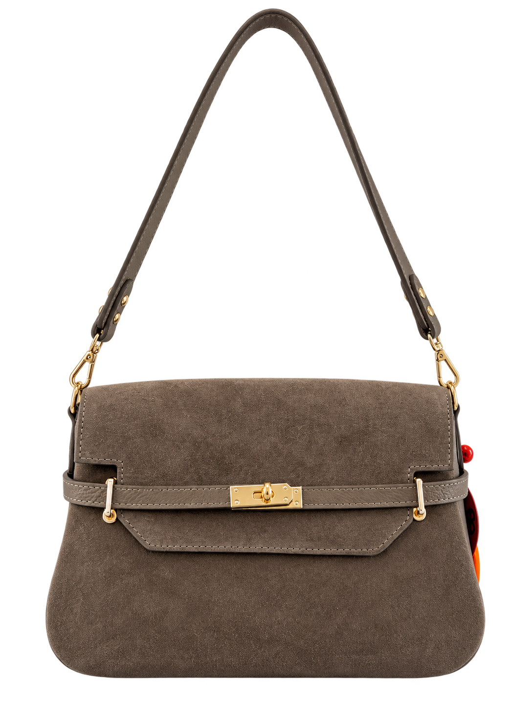 Taupe Mallory Suede Bag
