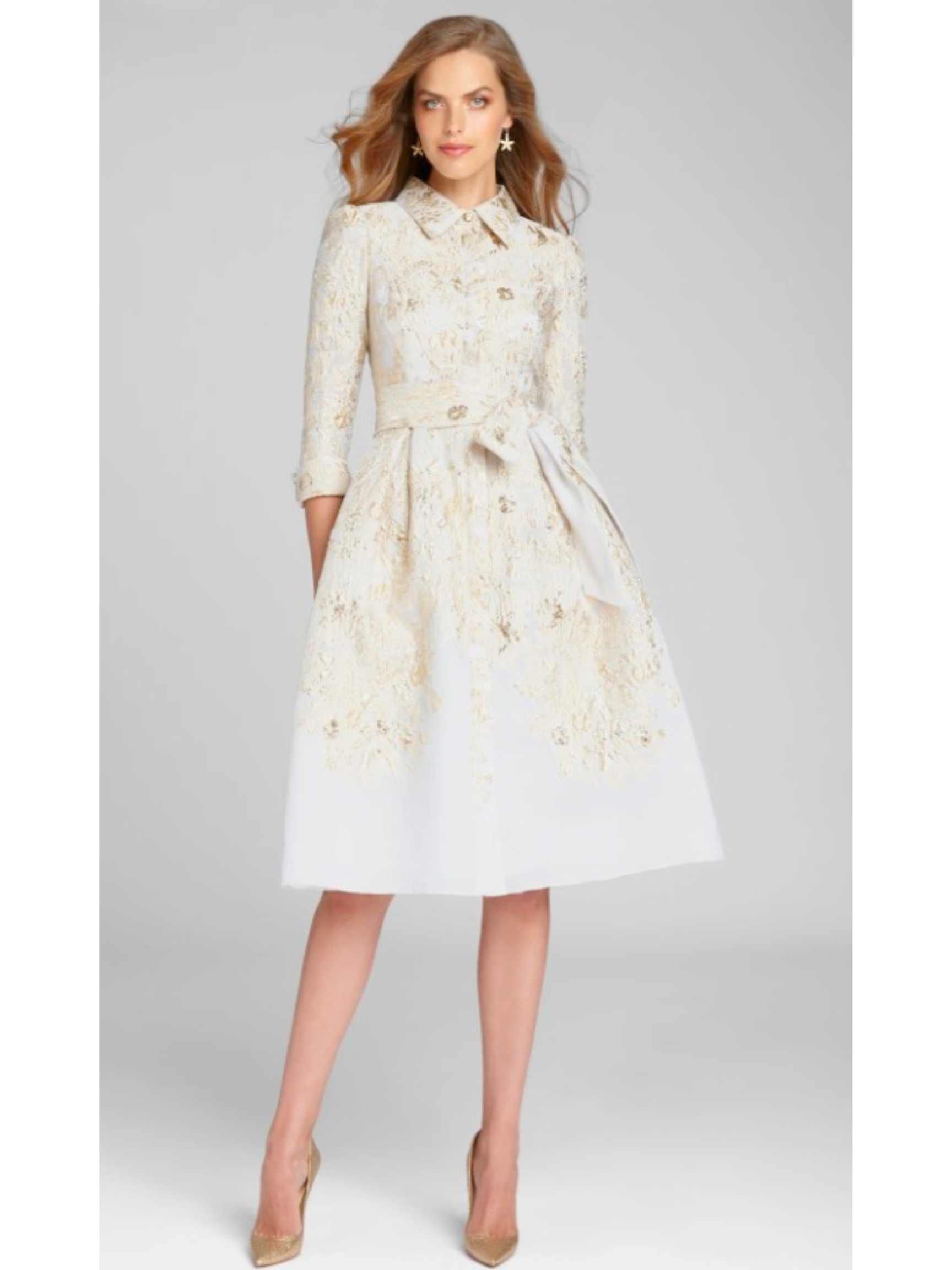 Teri Jon | Jacquard Dress - Evelyne Talman