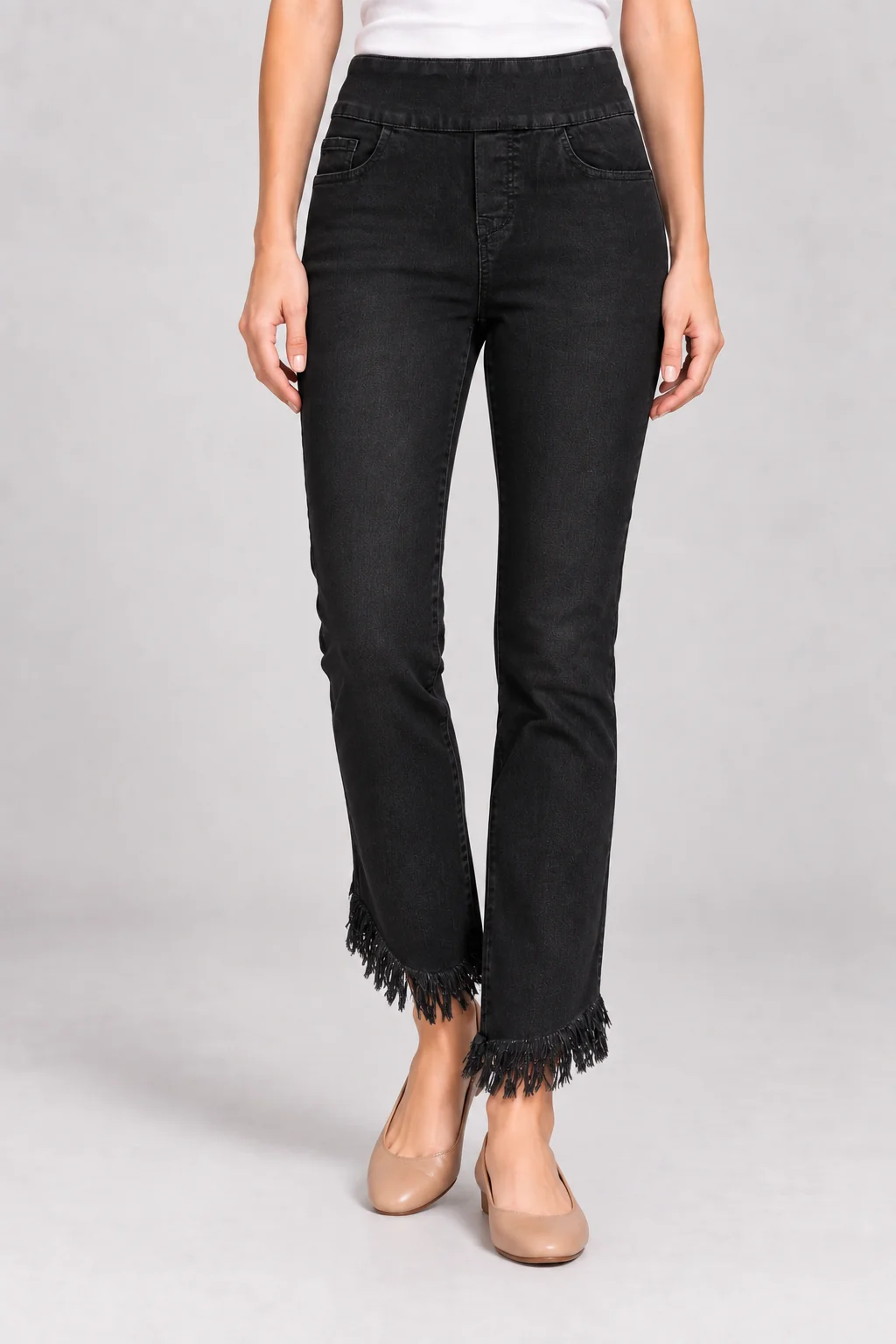 The Davenport Pull-On Fringe Ankle Pant - Rebel