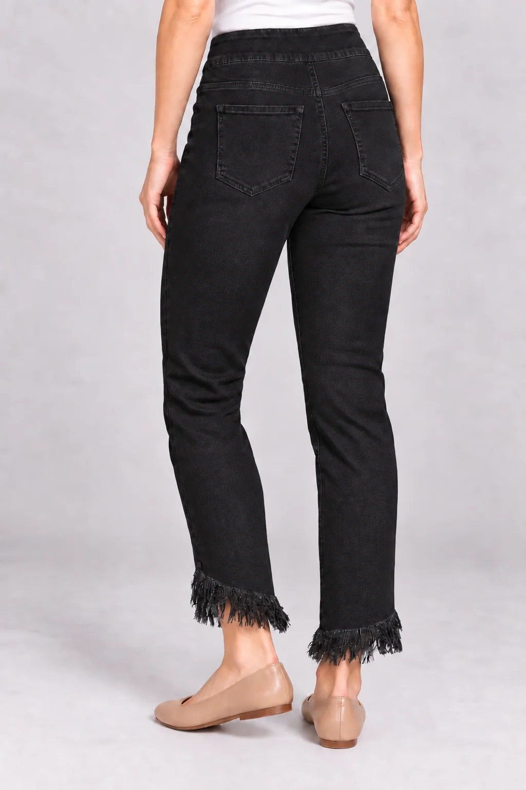 The Davenport Pull-On Fringe Ankle Pant - Rebel