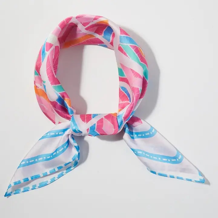 Colorful scarf with geometric pattern