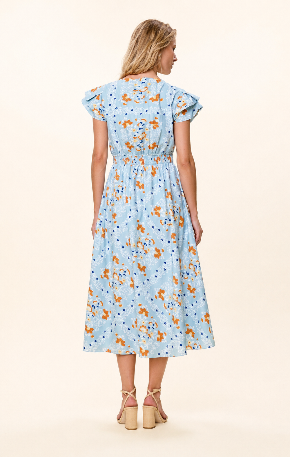 Women’sWomen’s Cleobella Sveva Midi Dress in Vespara print blue with florals
