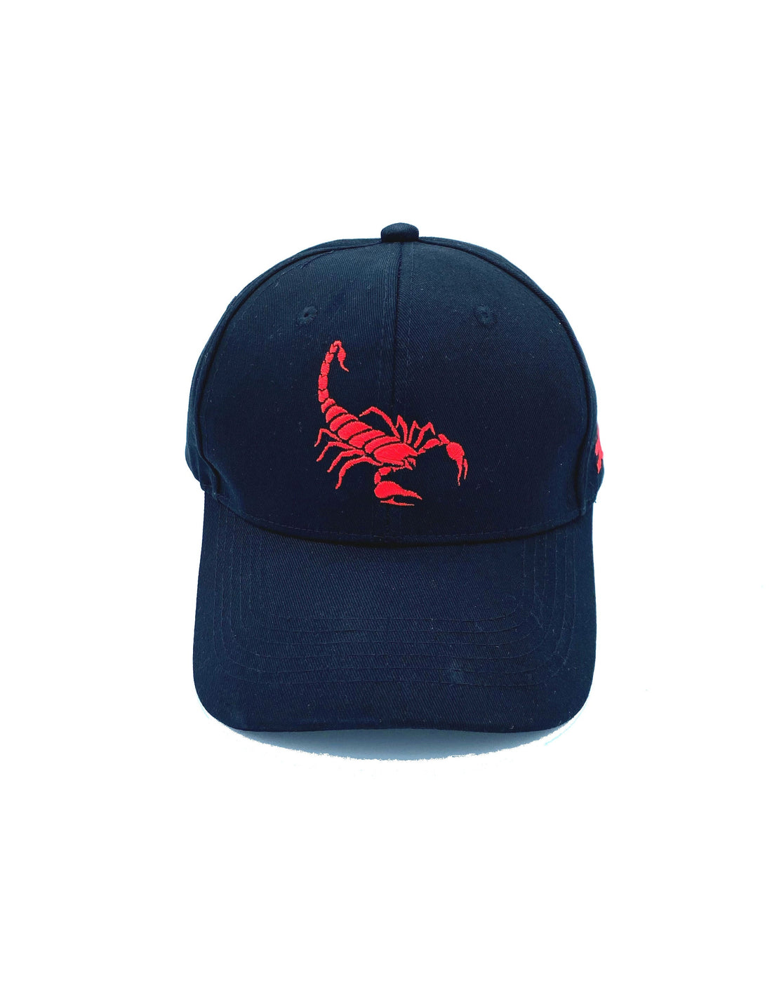Black Scorpions Baseball Hat from Scorpion Gear with embroidered logo on front, adjustable strap and curved brim.