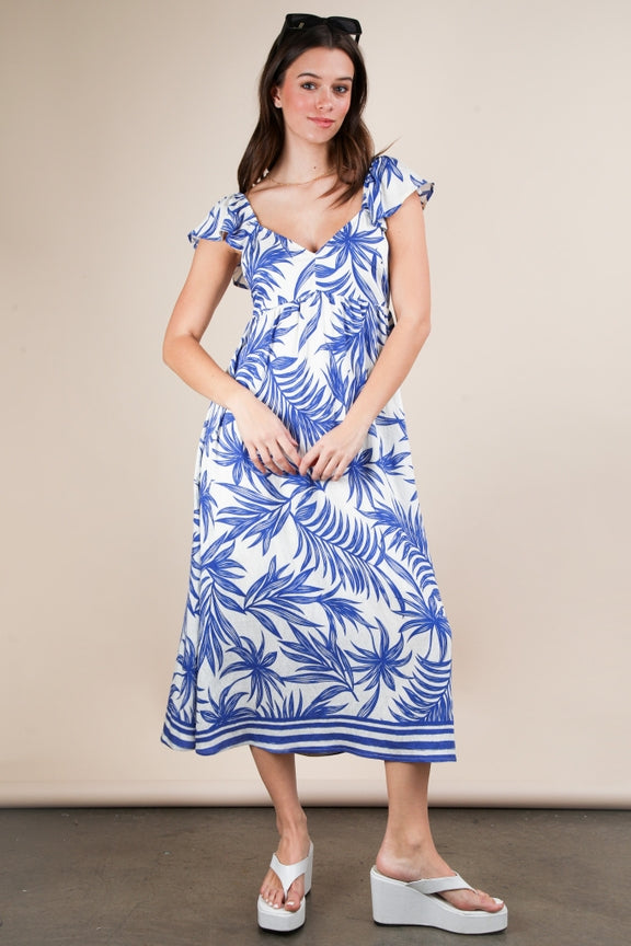 Cloister Collec | Tropical Printed Midi Summer B