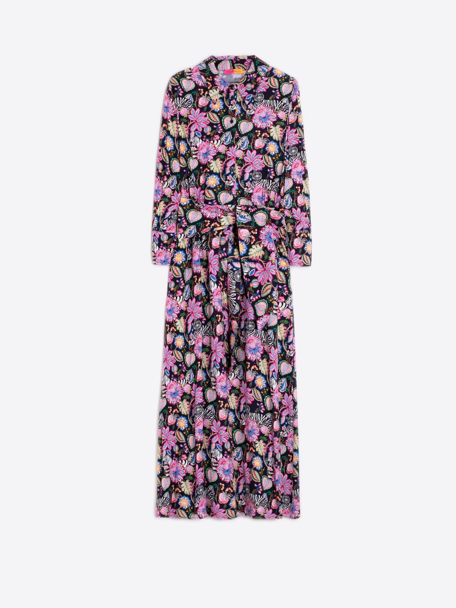 Floral patterned dress on a white background