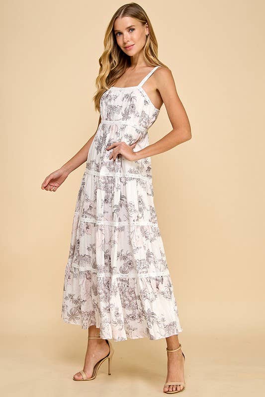 Tcec | Pink Toile Eyelet Lace Dress